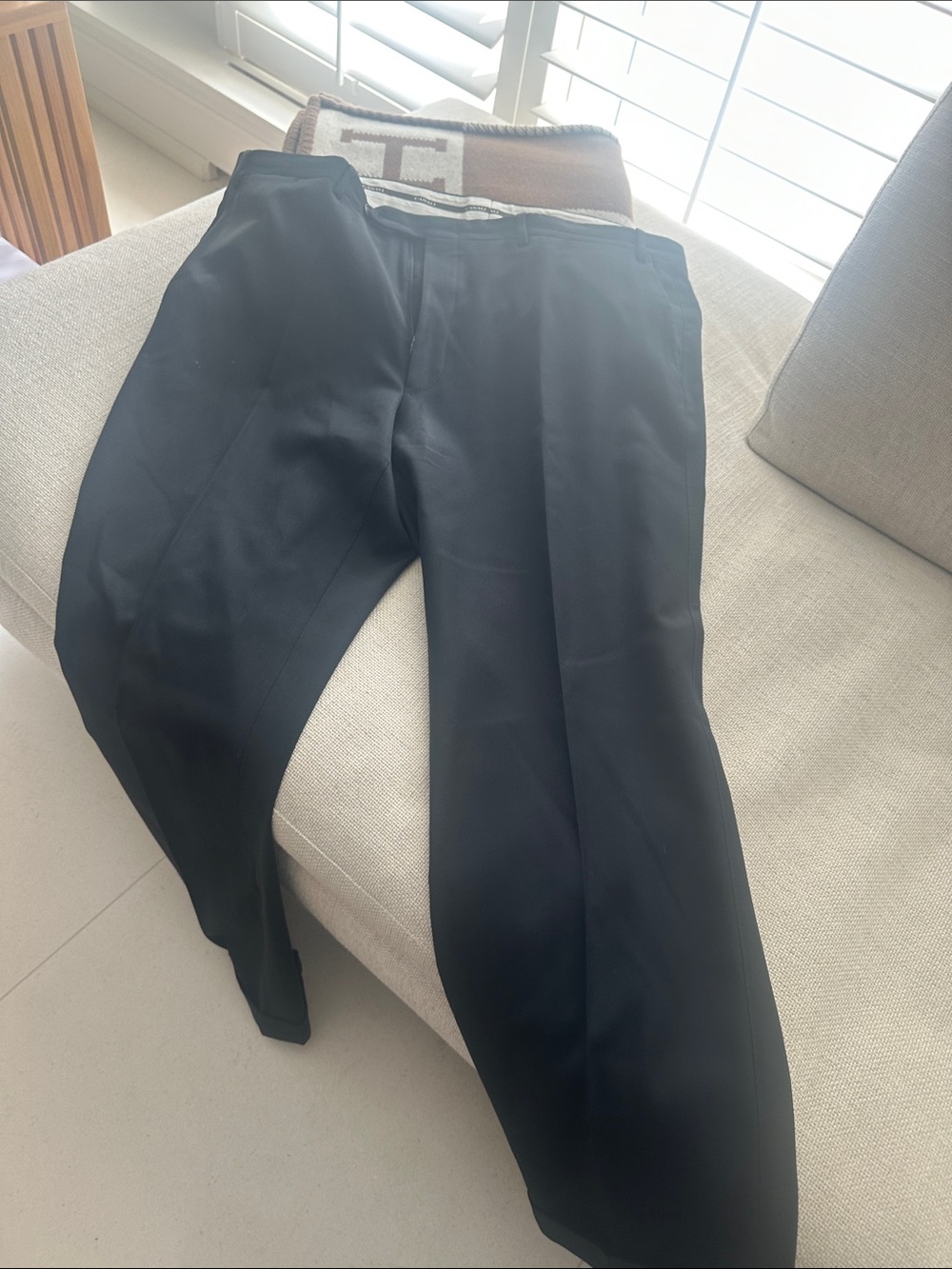 Canali Black Dress Trousers - Sleek Tailored Style